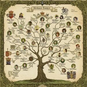 Mcadam,Family,Tree.,Starting,With,Princess,Tea,,Zedekiah’s,Daughter,,Then